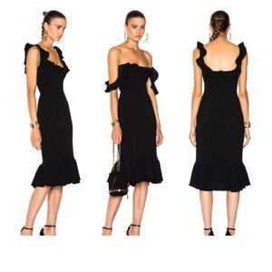 Cinq à Sept Opalina Black Cocktail Dress Size 6